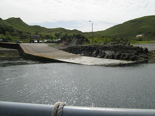 The ramp to the shoreline on the Luing side, as seen from the Ferry